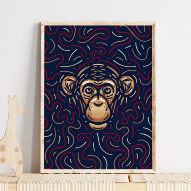 Chinese Zodiac Monkey | Zodiac Digital Print (Creator Uploaded)