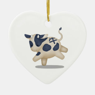 Chinese Zodiac Ox Cute Astrology Sign Ceramic Ornament
