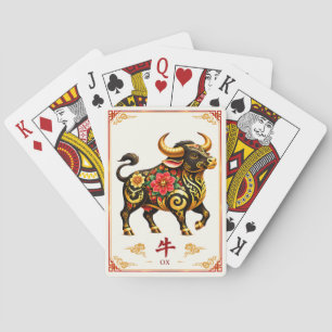 Chinese Zodiac Ox  Playing Cards