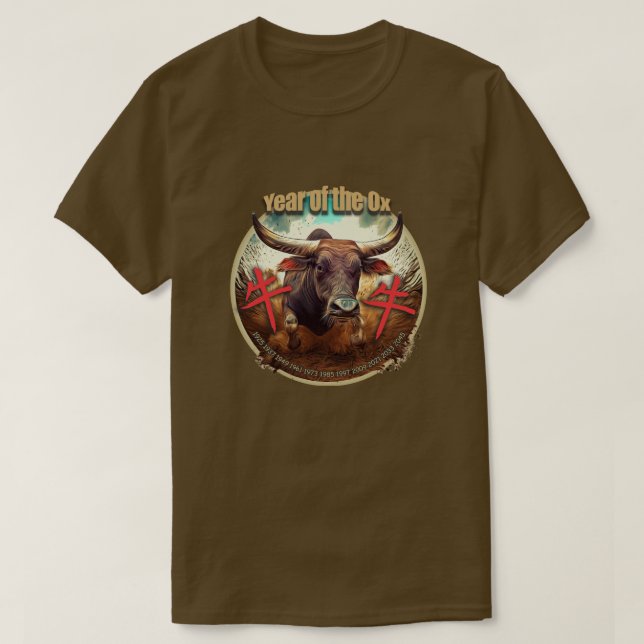 Chinese Zodiac "Ox" T-Shirt (Design Front)