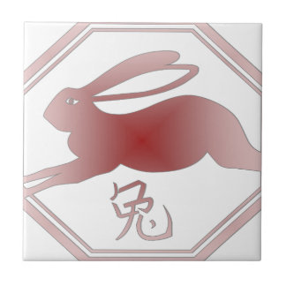 chinese zodiac rabbit tile