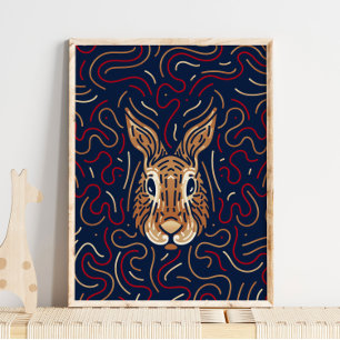 Chinese Zodiac Rabbit Zodiac Digital Print