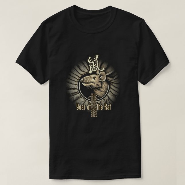 Chinese Zodiac "Rat" T-Shirt (Design Front)