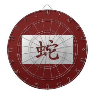Chinese zodiac sign Snake red Dartboard