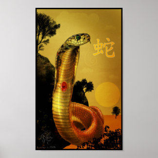 Chinese Zodiac Snake Poster