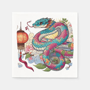 Chinese Zodiac: The Sagacious Snake Napkin