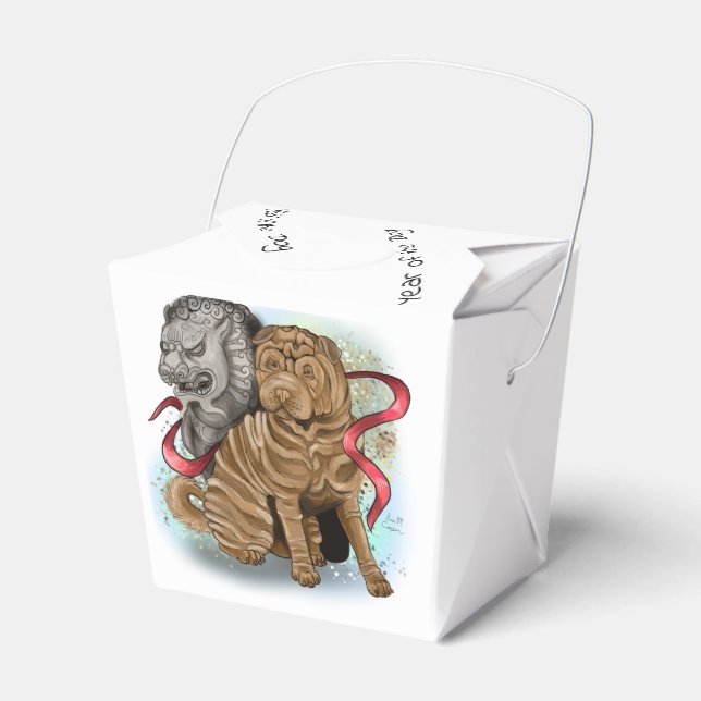 Chinese Zodiac Year of the Dog Favour Box (Front Side)