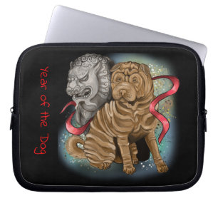 Chinese Zodiac Year of the Dog Laptop Sleeve
