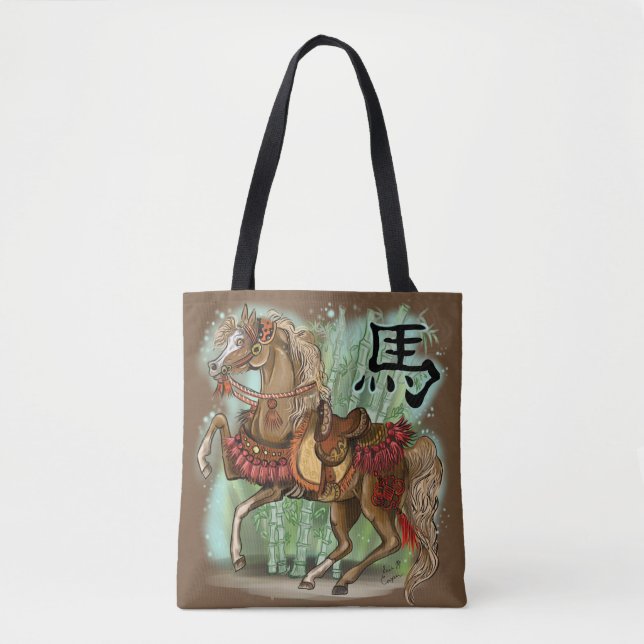 Chinese Zodiac Year of the Horse Tote Bag (Front)