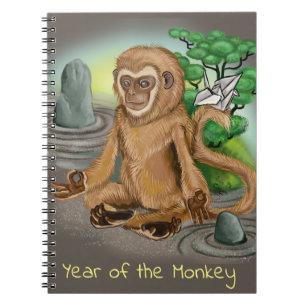 Chinese Zodiac Year of the Monkey Notebook