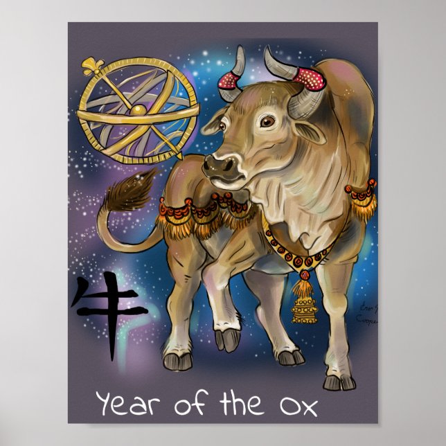 Chinese Zodiac Year of the Ox Poster (Front)