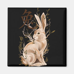 Chinese Zodiac Year Of The Rabbit Animal Sign Luna Magnet