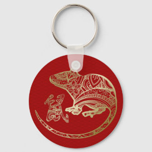 Chinese Zodiac Year of the Rat 2020 Key Ring