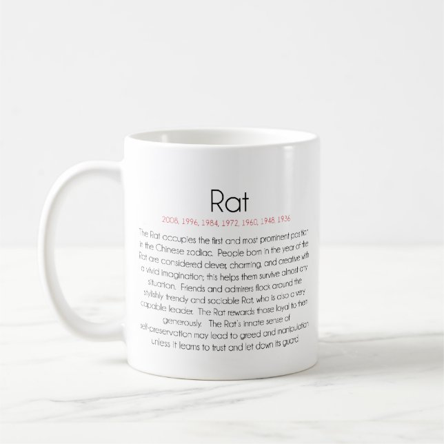 Chinese Zodiac (Year of the Rat) 2 Coffee Mug (Left)