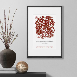 Chinese Zodiac Year Of The Rat Birthday Print Gift