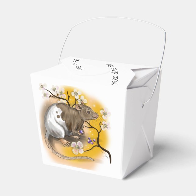 Chinese Zodiac Year of the Rat Favour Box (Front Side)