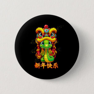 Chinese Zodiac Year Of The Snake 2025 Chinese New 6 Cm Round Badge