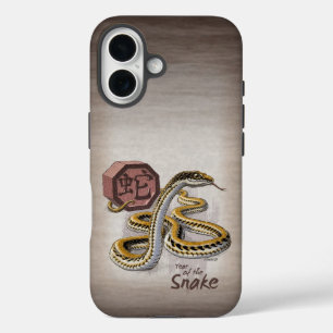 Chinese Zodiac Year of the Snake Art iPhone 16 Case