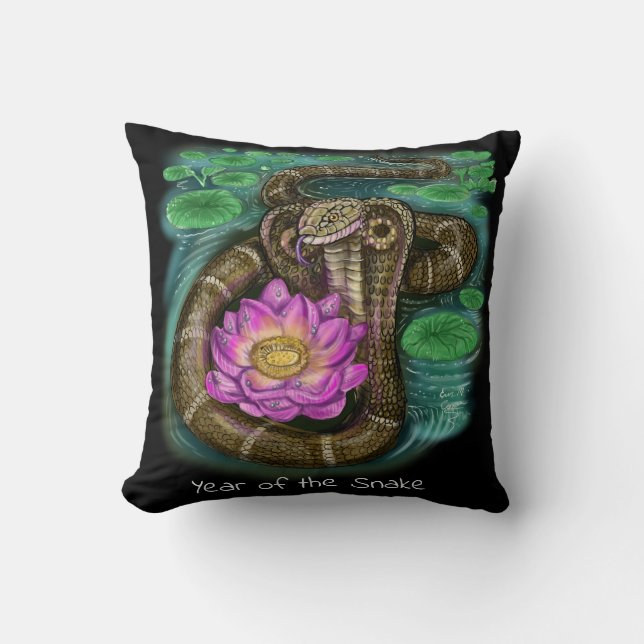 Chinese Zodiac Year of the Snake Cushion (Front)