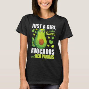 Chinese Zoo Animal Girls Avocado Women Red Panda T-Shirt