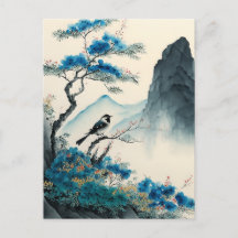Chineses watercolor brushpainting landscape