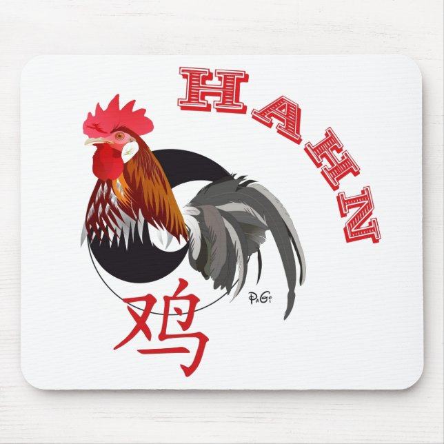 Chinesisches Sternzeichen Hahn Mauspad Mouse Pad (Front)