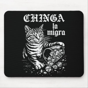 Chinga la migra funny cat meme men women mouse pad
