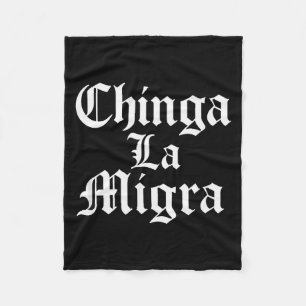 Chinga La Migra Resist Ice  Fleece Blanket