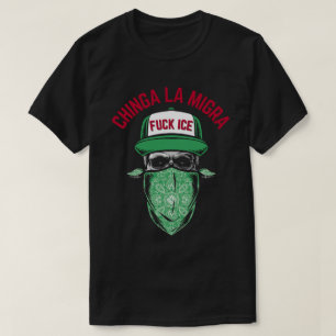 Chinga La Migra Skull T-Shirt