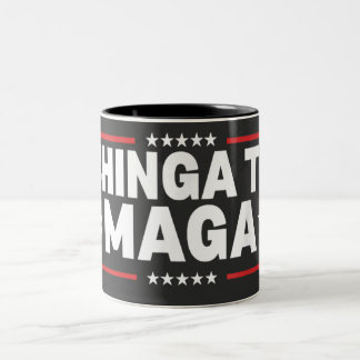Chinga Tu MAGA Statement Two-Tone Coffee Mug