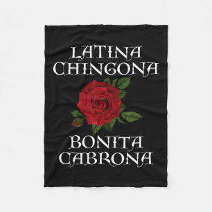 Chingona Bonita Cabrona Hispanic Chicana Feminist  Fleece Blanket