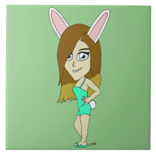 Chini Bunny girl Ceramic Tile
