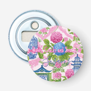 Chinoiserie Bams Cracks and Snacks Custom Mahjong  Bottle Opener