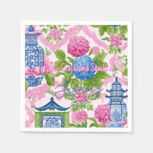 Chinoiserie Bams Cracks and Snacks Custom Mahjong Napkin