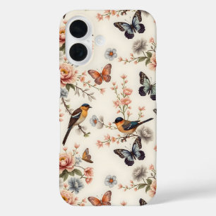 Chinoiserie Bird and Butterfly Harmony iPhone 16 Case