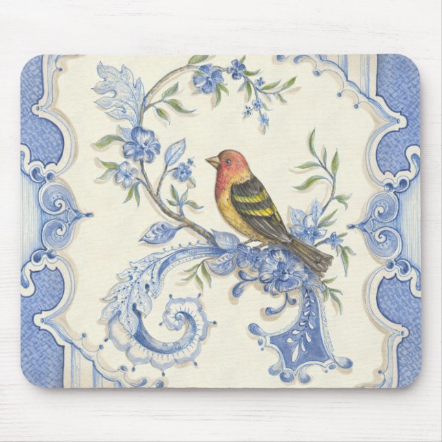 Chinoiserie Bird Mousepad from Kate McRostie (Front)