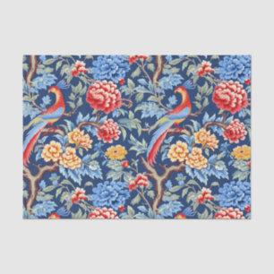 Chinoiserie Birds Floral Painting Decoupage Tissue Paper