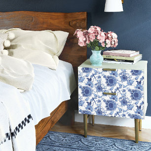 Chinoiserie Blue and White Asian Floral Decoupage Tissue Paper