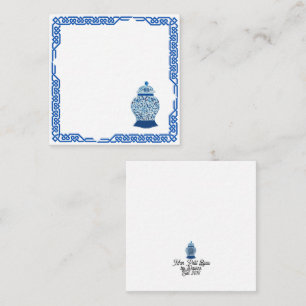 Chinoiserie Blue and White Ginger Jar Card
