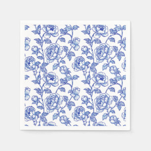 Chinoiserie Blue and White Paper Napkin