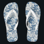 Chinoiserie Blue and White Peonies Floral Flowers Thongs<br><div class="desc">Featuring an elegant chinoiserie design that comes to life with intricate blue and white peony florals,  evoking a sense of sophistication and tranquillity. They make unique gifts! Matching items available in store.</div>