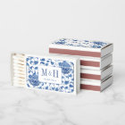 Chinoiserie Blue And White Wedding Monogram