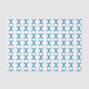 Chinoiserie Blue Chinese Dragons  Tissue Paper