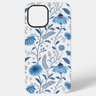 Chinoiserie Blue Echinacea Pattern iPhone 12 Pro Max Case