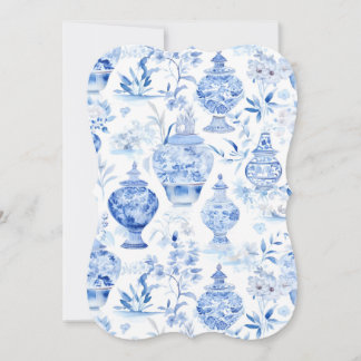 Chinoiserie Blue Invitaton Invitation