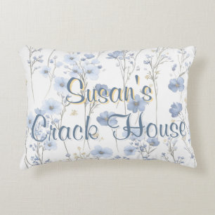 Chinoiserie Blue Toile Custom Mahjong Decorative Cushion