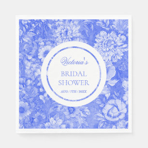 Chinoiserie Blue White Bridal Shower  Napkin