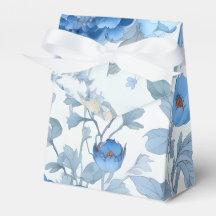 Chinoiserie Blue Wild Flower Favour Box