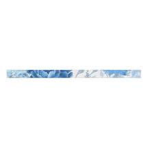 Chinoiserie Blue Wild Flower Grosgrain Ribbon
