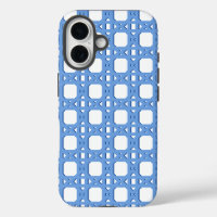Chinoiserie Cane Trellis in Blue Porcelain